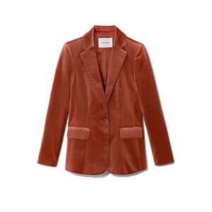 Frame Classic Velvet Blazer Spice Pink Tan 8